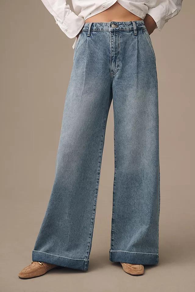 Pilcro High-Rise Pleated Cuff Trouser Jeans Product Image