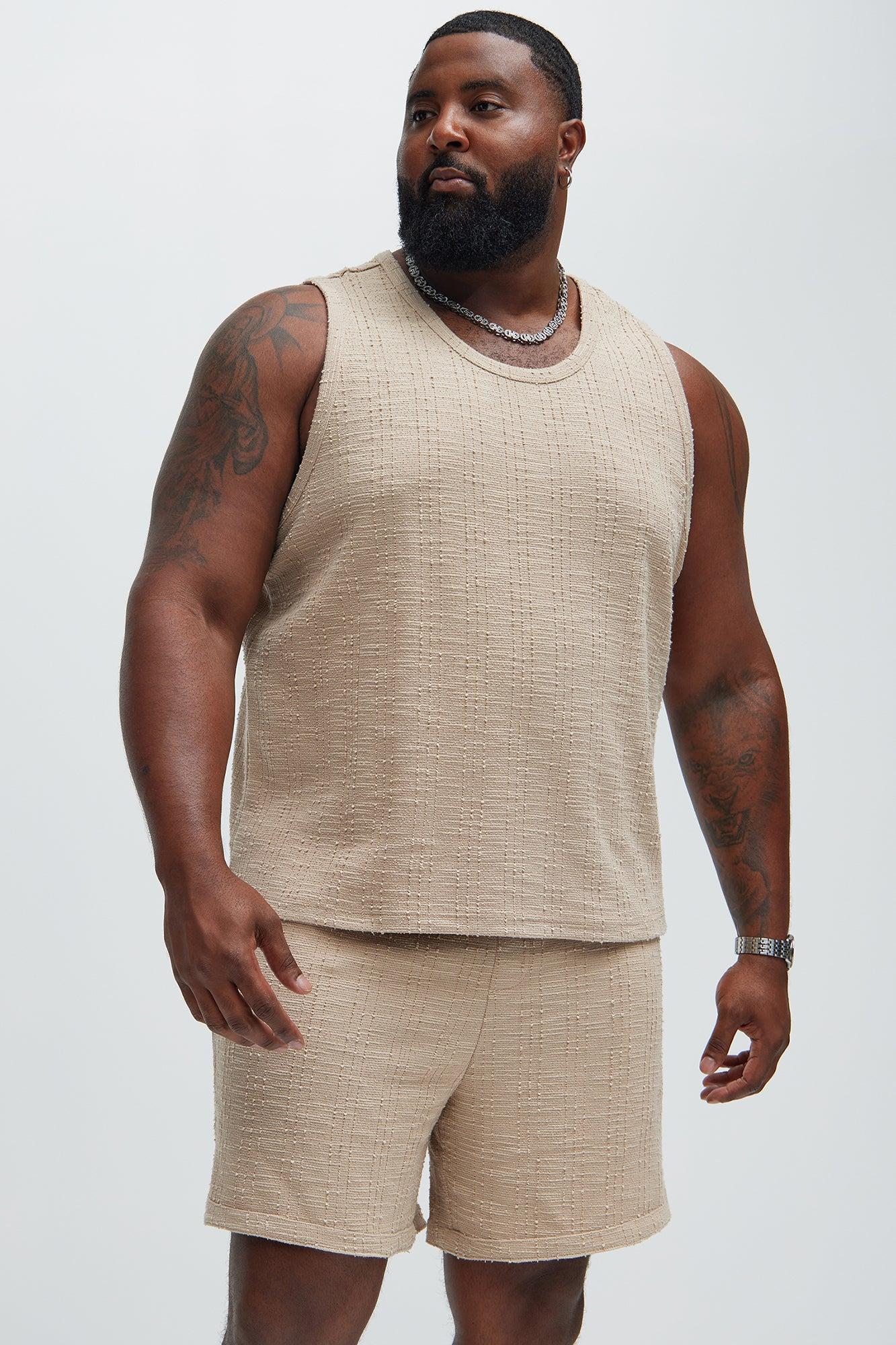 Jordan Textured Tank Top - Tan Product Image