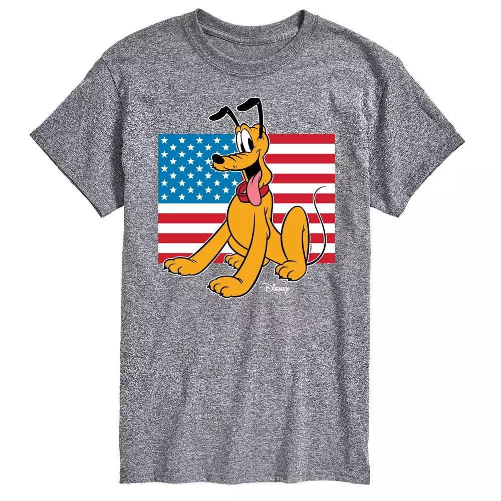 Disney's Pluto Men's Americana Flag Graphic Tee, Size: XXL, Blue Product Image