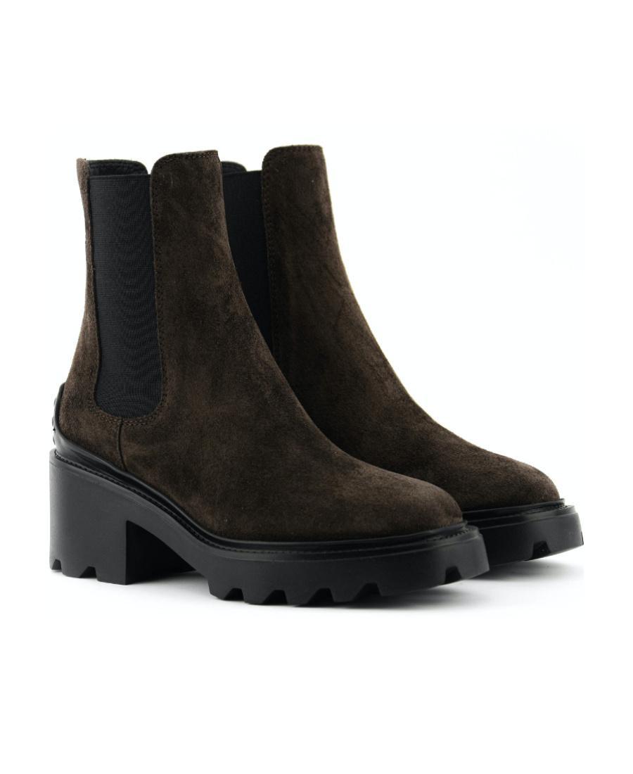 TOD'S Womens Brown Ankle Boots In Dark Brown Product Image