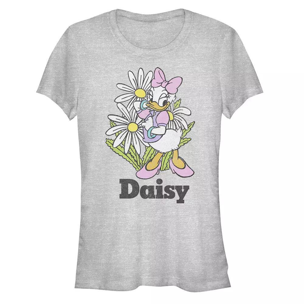 Disney's Daisy Duck Floral Portrait Juniors' Fitted Graphic Tee, Girl's,  Product Image