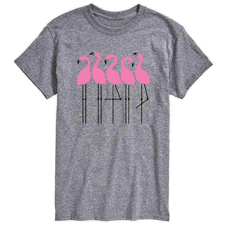 Men's Flamingos Tee, Size: XXL, Gray Product Image