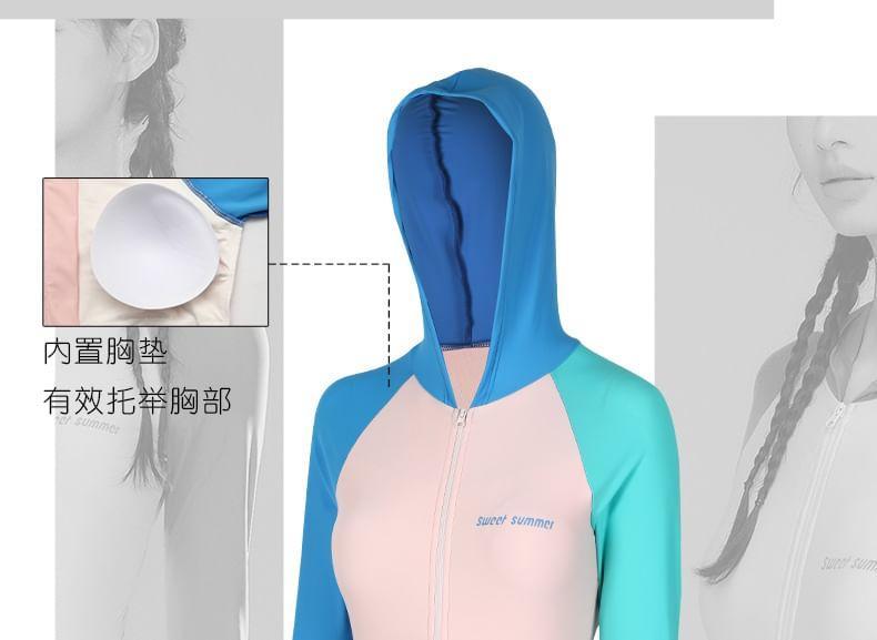 Set: Long-Sleeve Rashguard + Two Tone Bottom Product Image