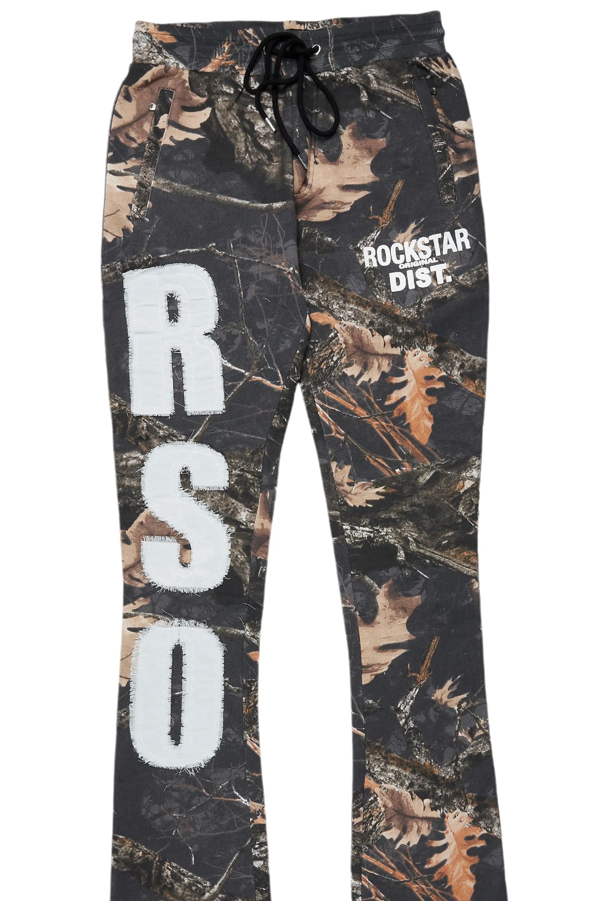 Bansi Black Tree Camo Super Stacked Trackpant Male Product Image