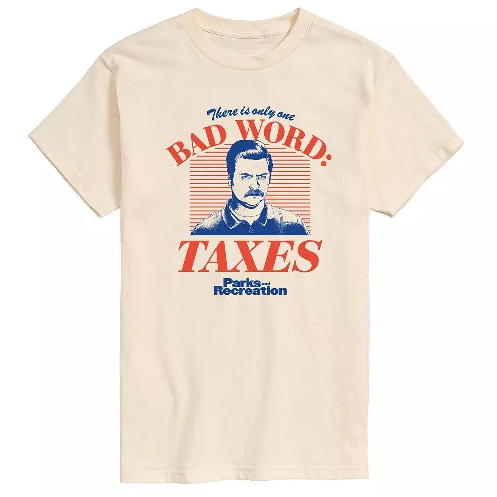 Men's Parks And Recs Bad Word Taxes Graphic Tee,  Product Image