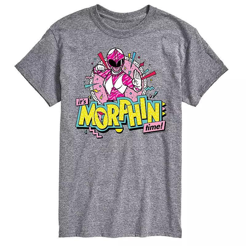 Big & Tall Power Rangers Morphin Time Pink Graphic Tee, Men's, Size: XXL Tall, Gray Product Image