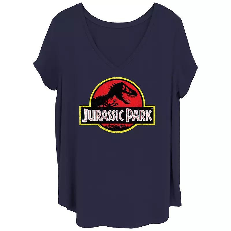 Juniors' Plus Size Jurassic Park Logo Graphic Tee, Girl's, Size: 1XL, Black Product Image