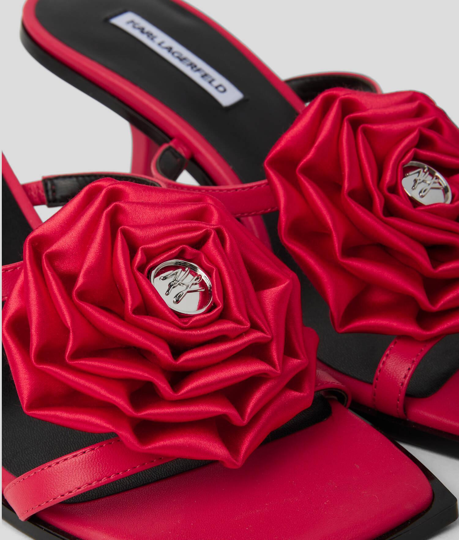 KARMEL FLORAL HEELED SANDALS Product Image