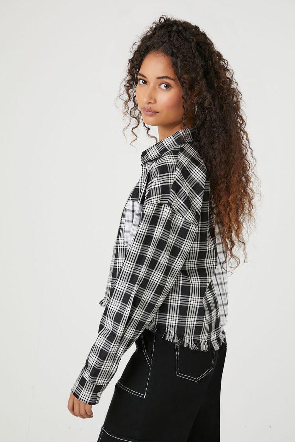 Cropped Plaid Flannel Shirt | Forever 21 Product Image