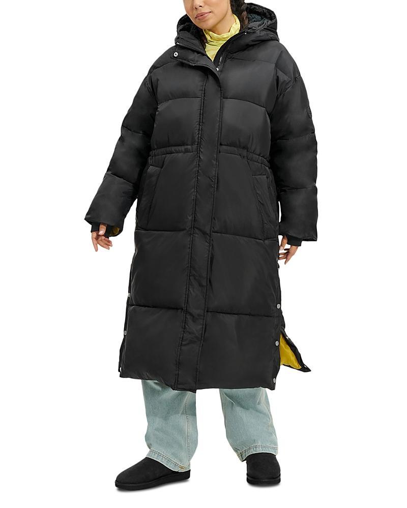 Womens Keeley Long Hooded Puffer Coat Product Image