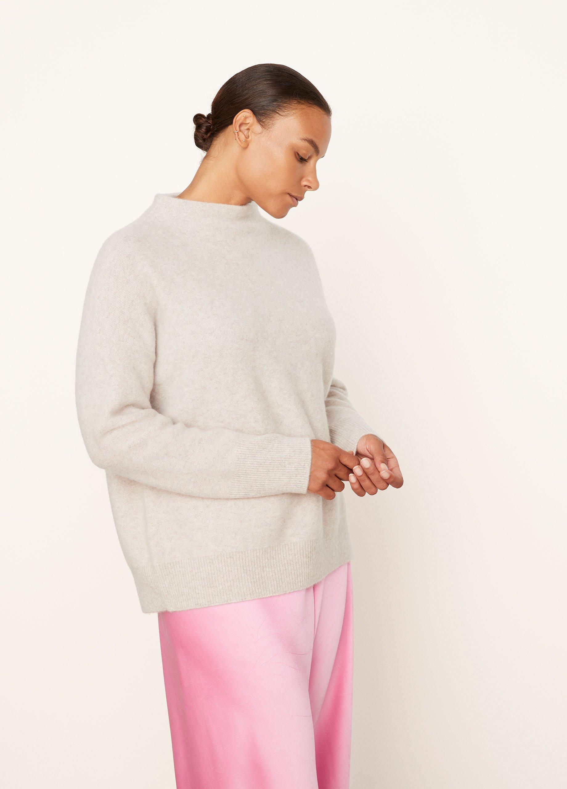 Plush Cashmere Funnel Neck Sweater Product Image