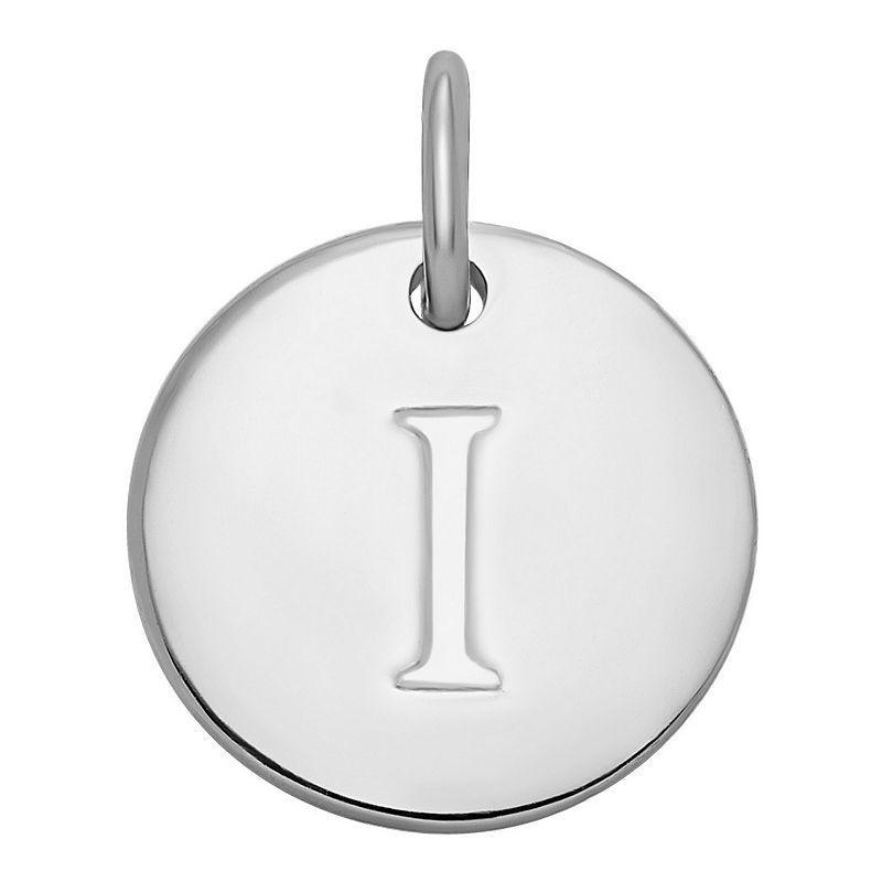 PRIMROSE Sterling Silver Letter Disc Charm, Womens, Sterling Silver N Product Image