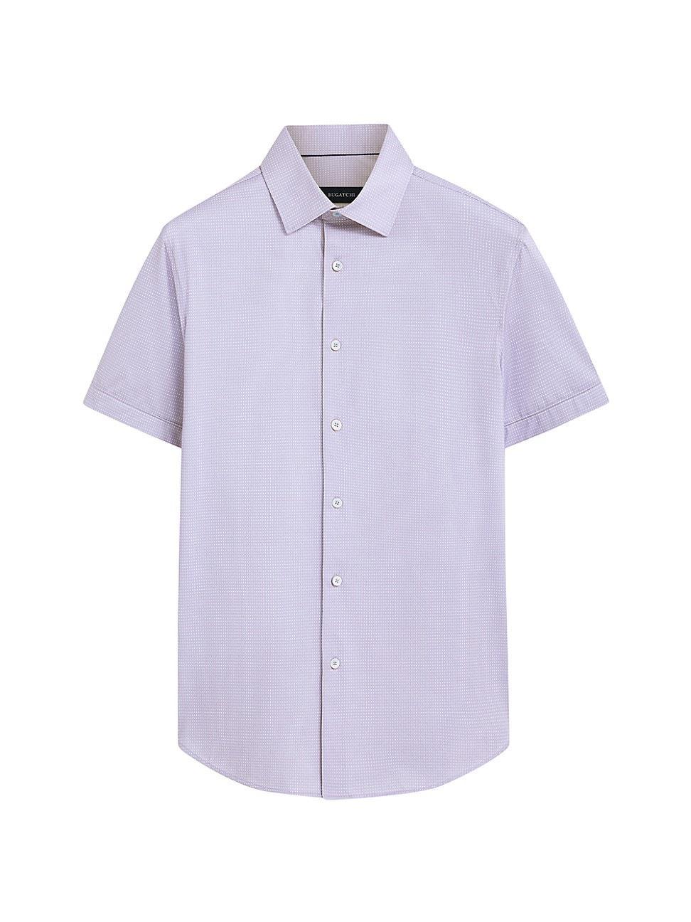 Mens OoohCotton Miles Pin Dot Short-Sleeve Shirt Product Image