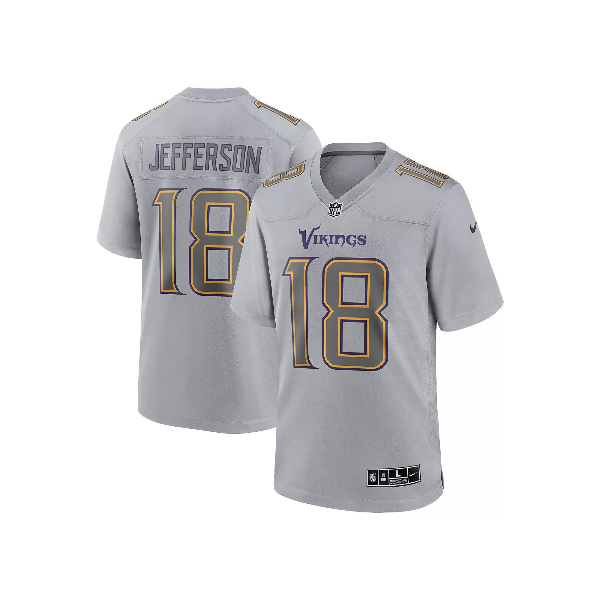 Men's Nike Justin Jefferson Gray Minnesota Vikings Atmosphere Fashion Game Jersey, Size: 3XL, Grey Product Image