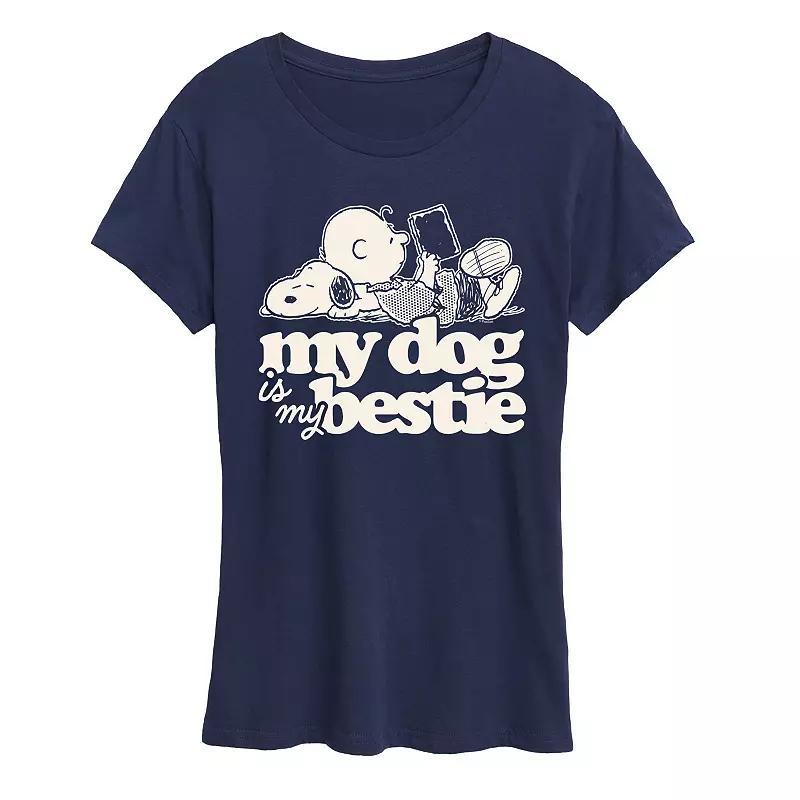 Women's Peanuts Snoopy & Charlie Brown My Dog Is My Bestie Graphic Tee,  Product Image