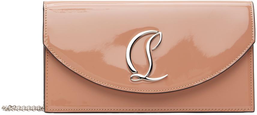 CHRISTIAN LOUBOUTIN Pink Loubi 54 Clutch In Bg4z Nude/silver Product Image