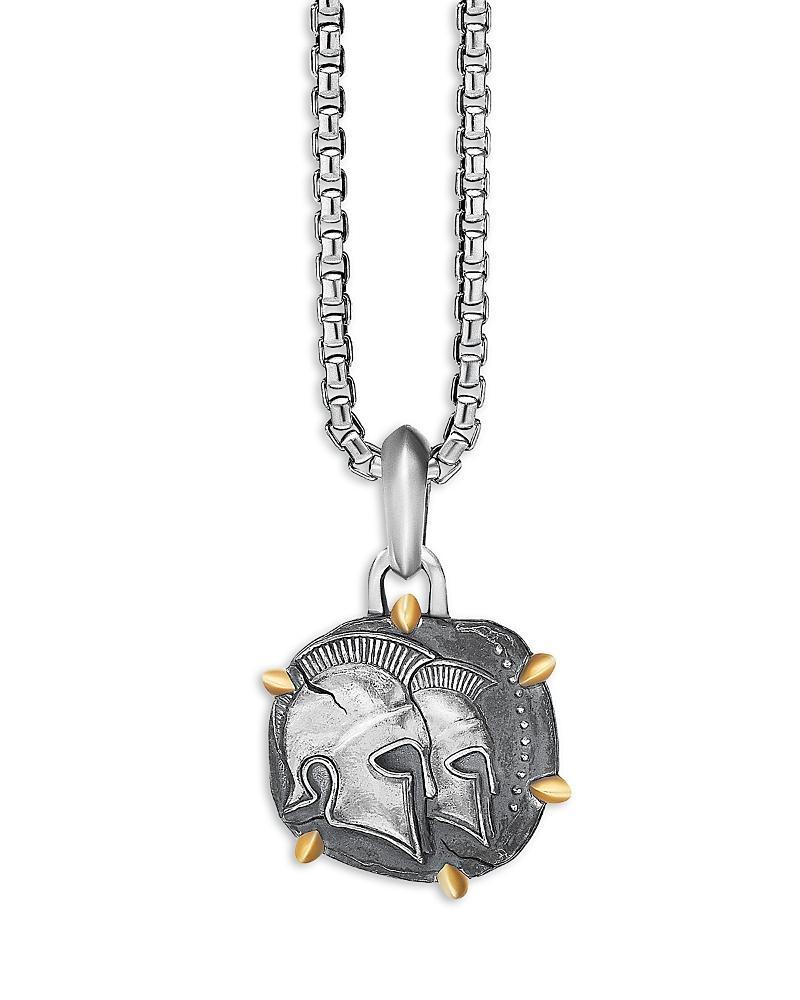 Mens Sterling Silver & 18k Yellow Gold Zodiac Amulet Enhancer Product Image