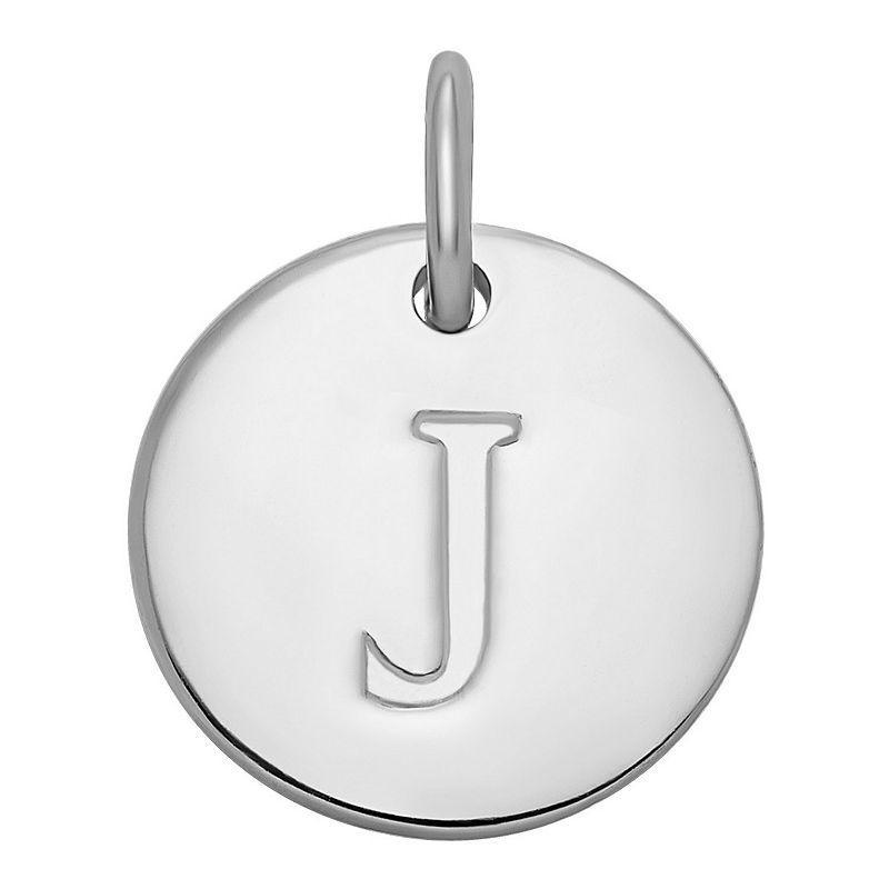 PRIMROSE Sterling Silver Letter Disc Charm, Womens, Sterling Silver N Product Image