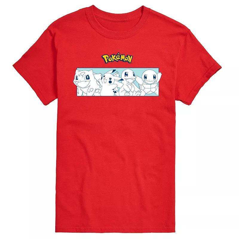 Big & Tall Pokemon Classic Starters Portrait Graphic Tee, Men's, Size: XL Tall, Red Product Image