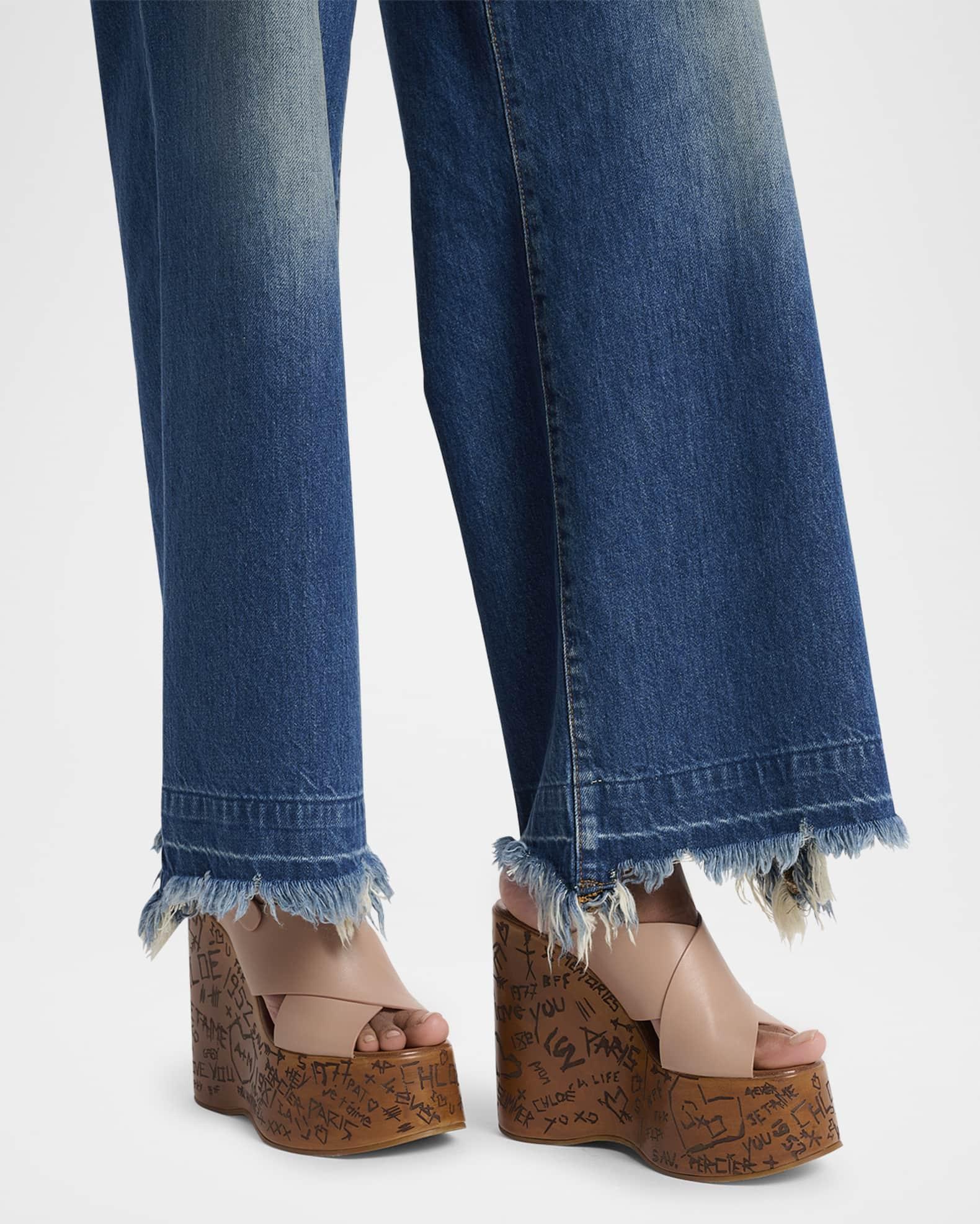 Maxime Leather Crisscross Platform Wedges Product Image