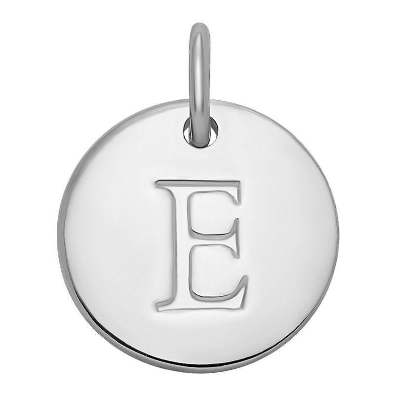 PRIMROSE Sterling Silver Letter Disc Charm, Womens, Sterling Silver N Product Image