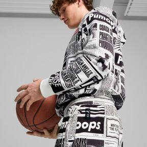 PUMA Media Day Men's Basketball Sweatpants in Black/White Product Image