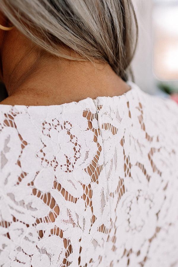 Dearest Memory Lace Dress in White Product Image