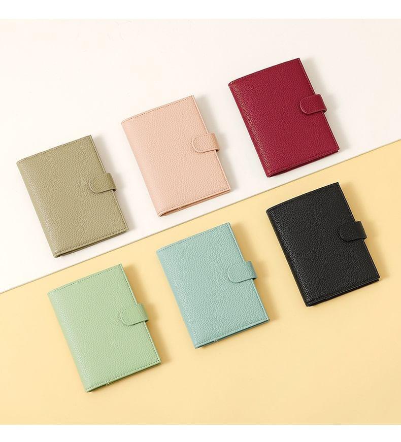 Plain Faux Leather Passport Case Product Image