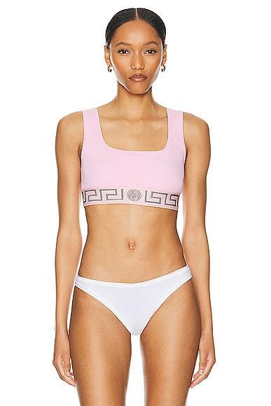 VERSACE Topeka Jersey Bra in Pink Product Image