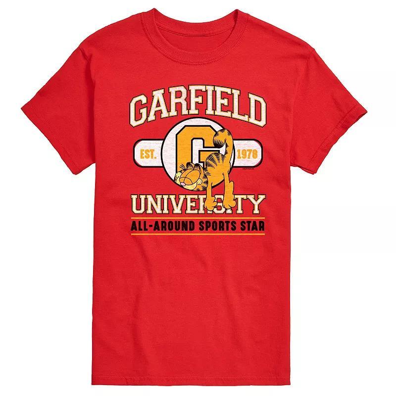 Mens Garfield University Sports Star Graphic Tee Product Image