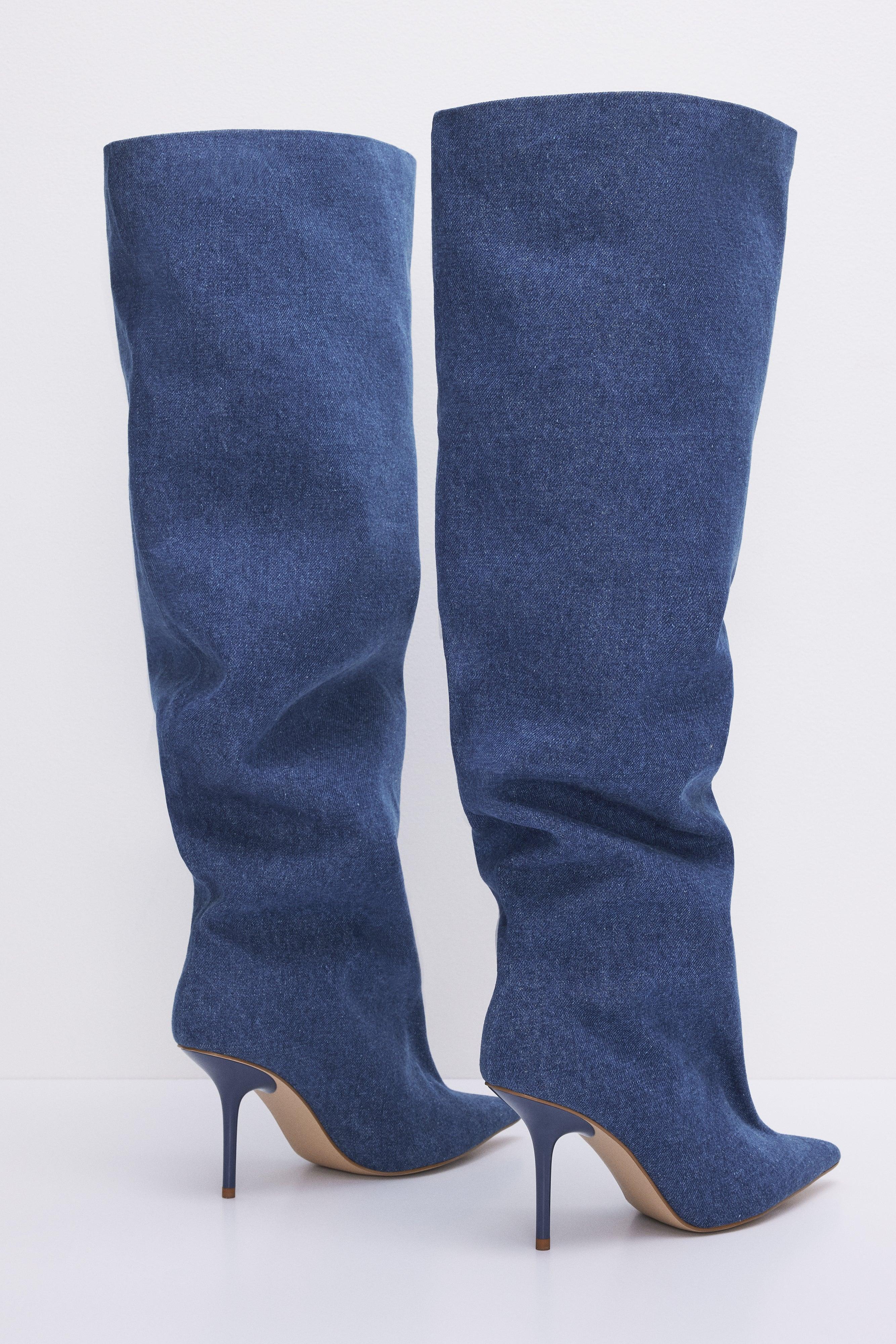 SLOUCHY BOOT | BLUE DENIM002 Product Image