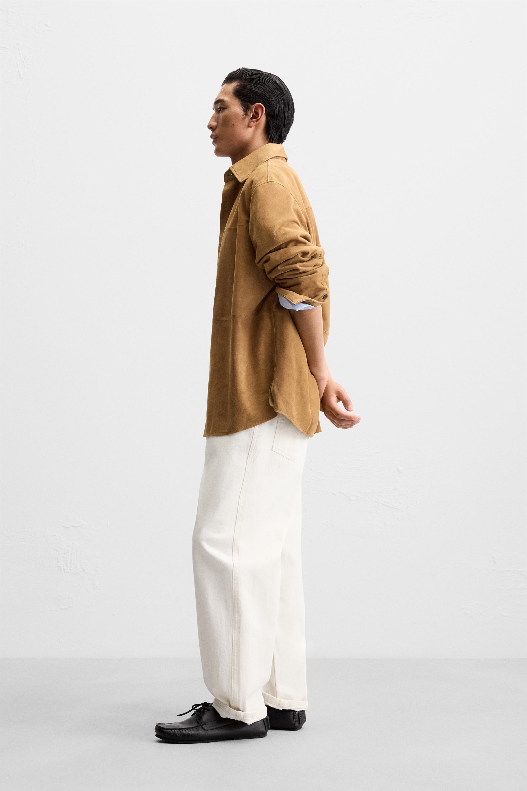 REGULAR FIT SUEDE SHIRT Product Image