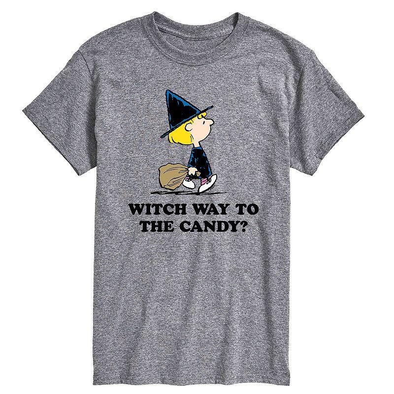 Men's Peanuts Witch Way Candy Tee, Size: XL, White Product Image