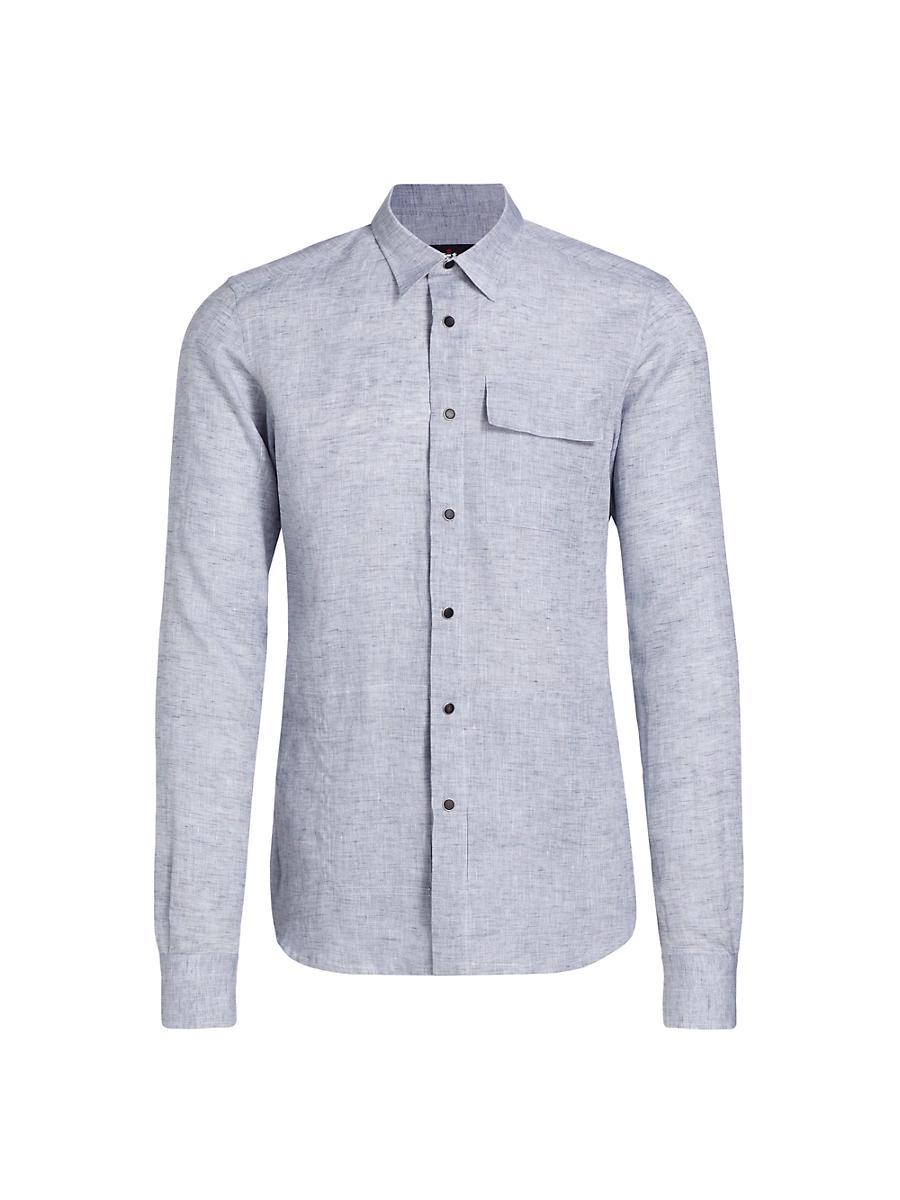 Mens Buba Linen Button-Front Shirt Product Image