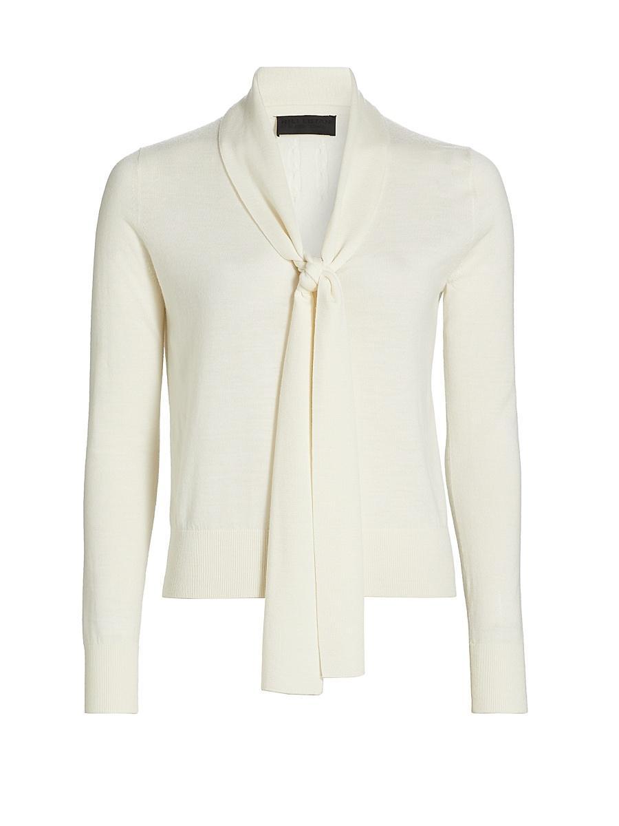 Womens Ayla Wool Tieneck Sweater Product Image