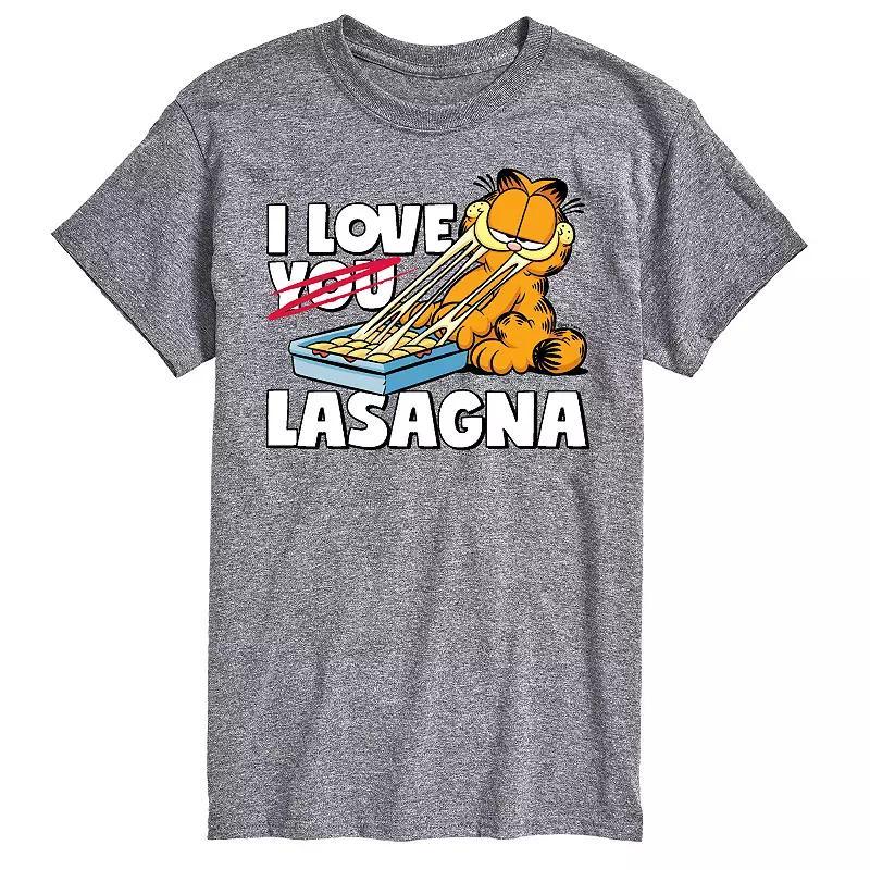 Big & Tall Garfield I Love Lasagna Tee, Men's,  Product Image