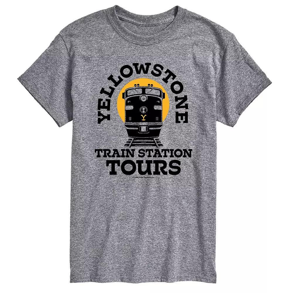 Big & Tall Yellowstone Train Station, Men's, Size: XL Tall, Gray Product Image