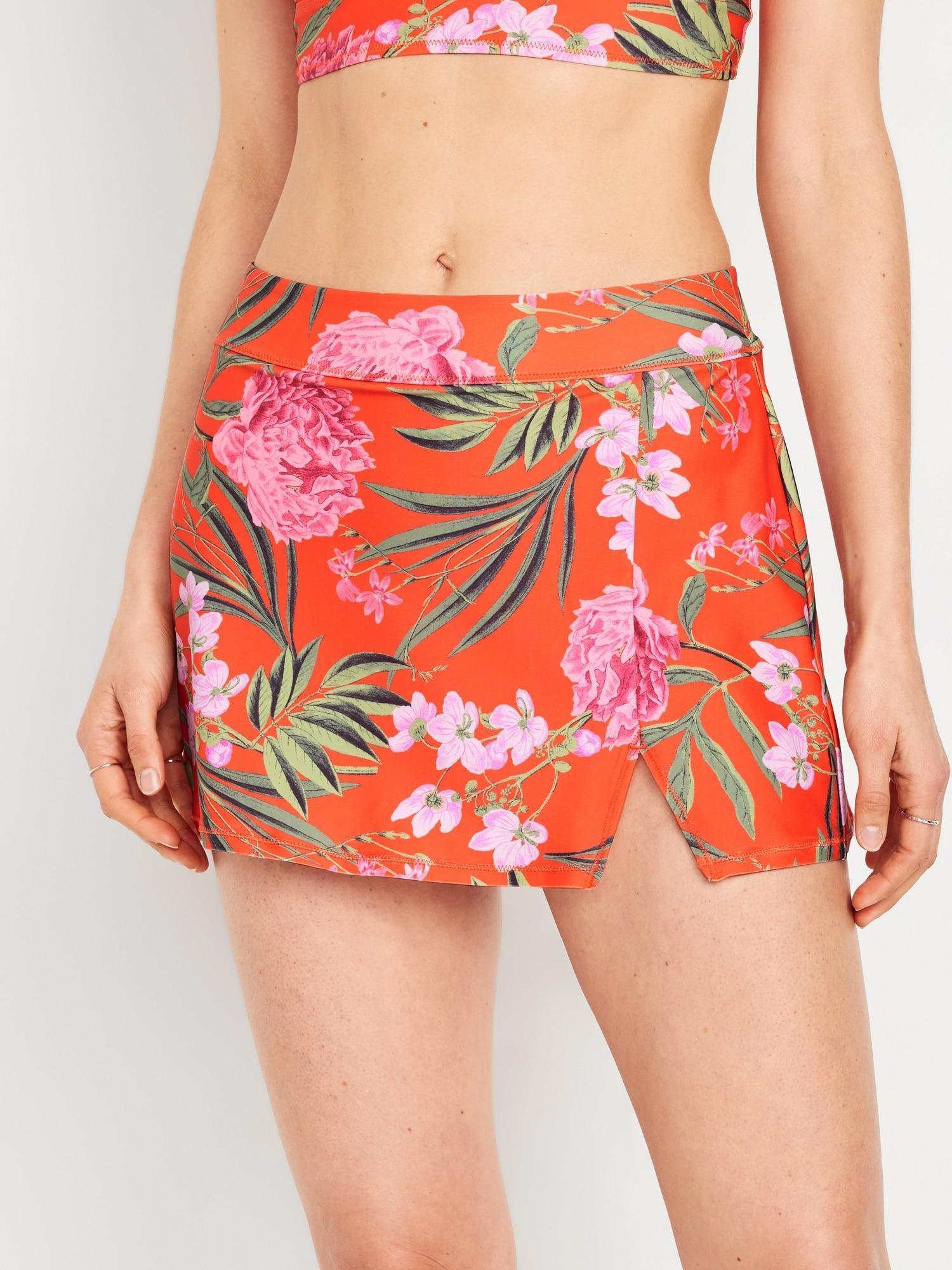 High-Waisted Matte Swim Skirt Product Image