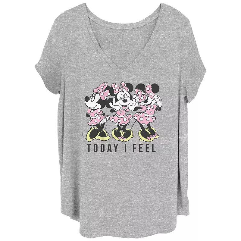 Disney's Minnie Mouse Feels Juniors' Plus Graphic Tee, Women's, Size: 3XL, Grey Gray Product Image