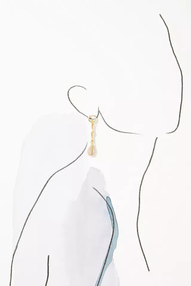 Shell Huggie Drop Earrings Product Image