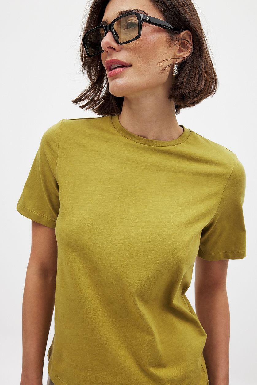 Round Neck Cotton T-Shirt Product Image