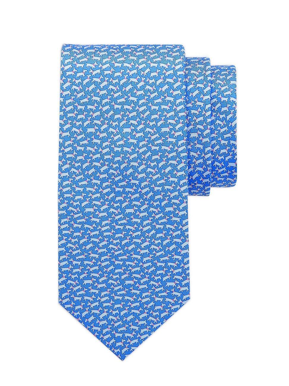 Mens Dog Silk Tie Product Image