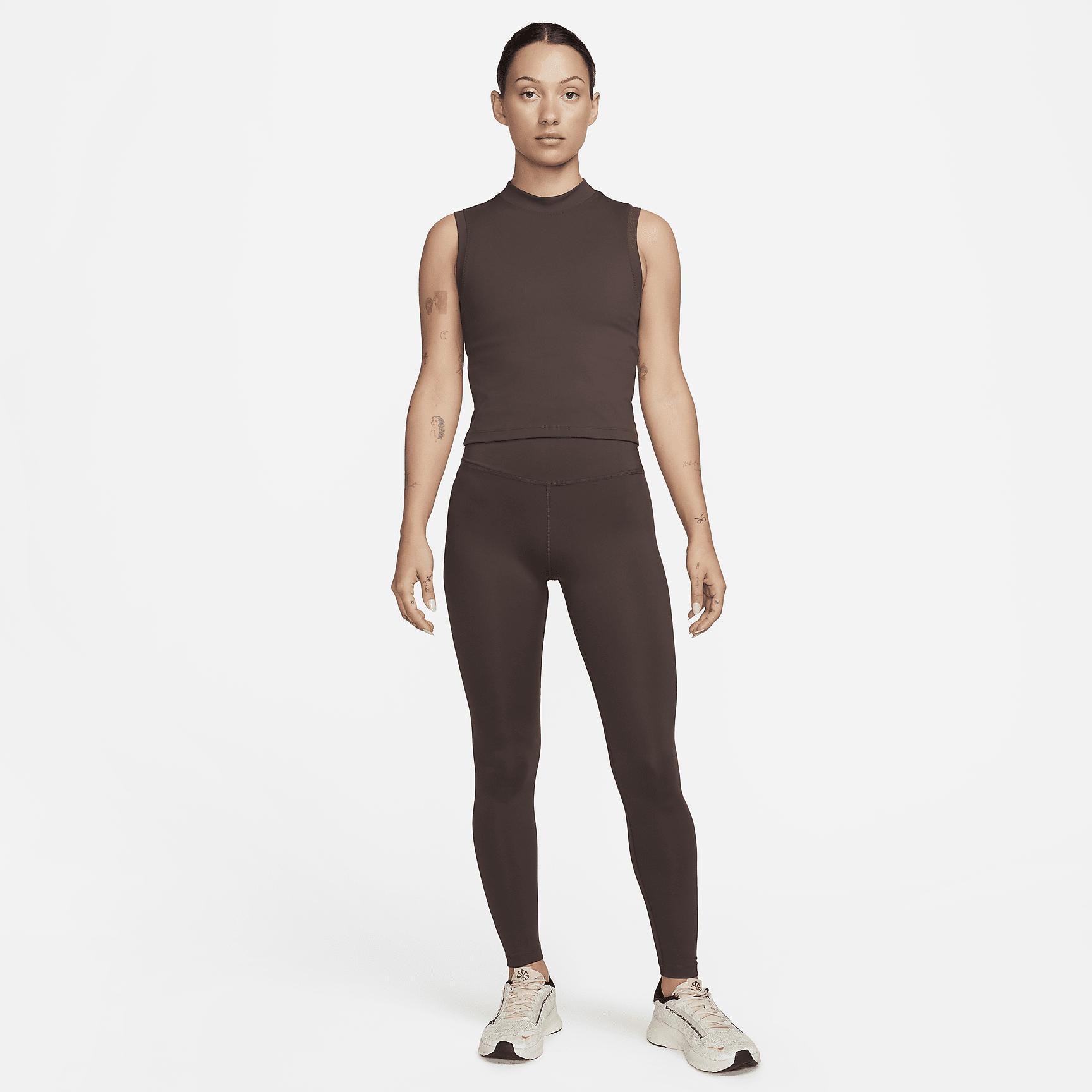Nike One Fitted Women's Dri-FIT Mock-Neck Cropped Tank Top Product Image