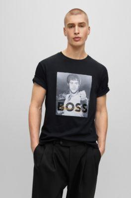 HUGO BOSS Boss X Bruce Lee Gender-neutral T-shirt With Photo Artwork In Black Product Image