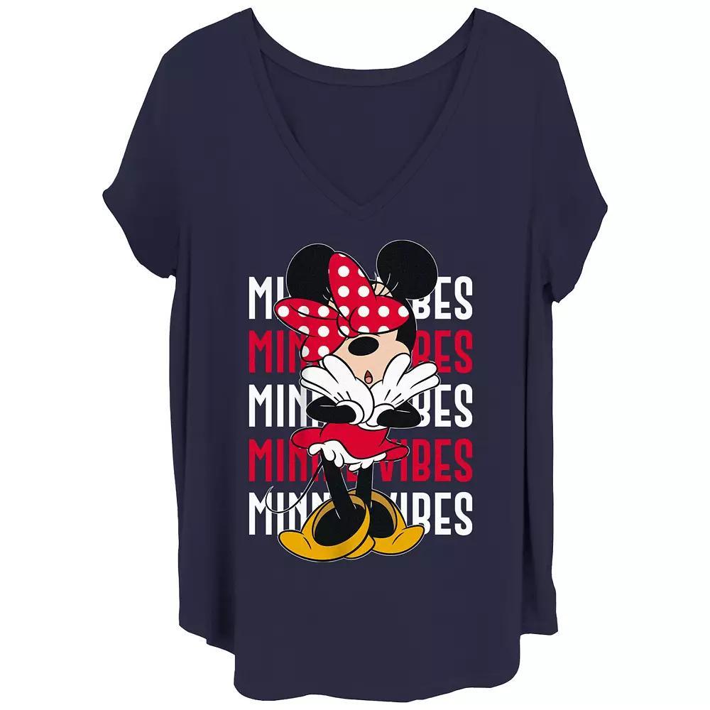 Disney's Minnie Mouse Shock Vibes Juniors' Plus Graphic Tee, Women's, Size: 4XL, Blue Product Image