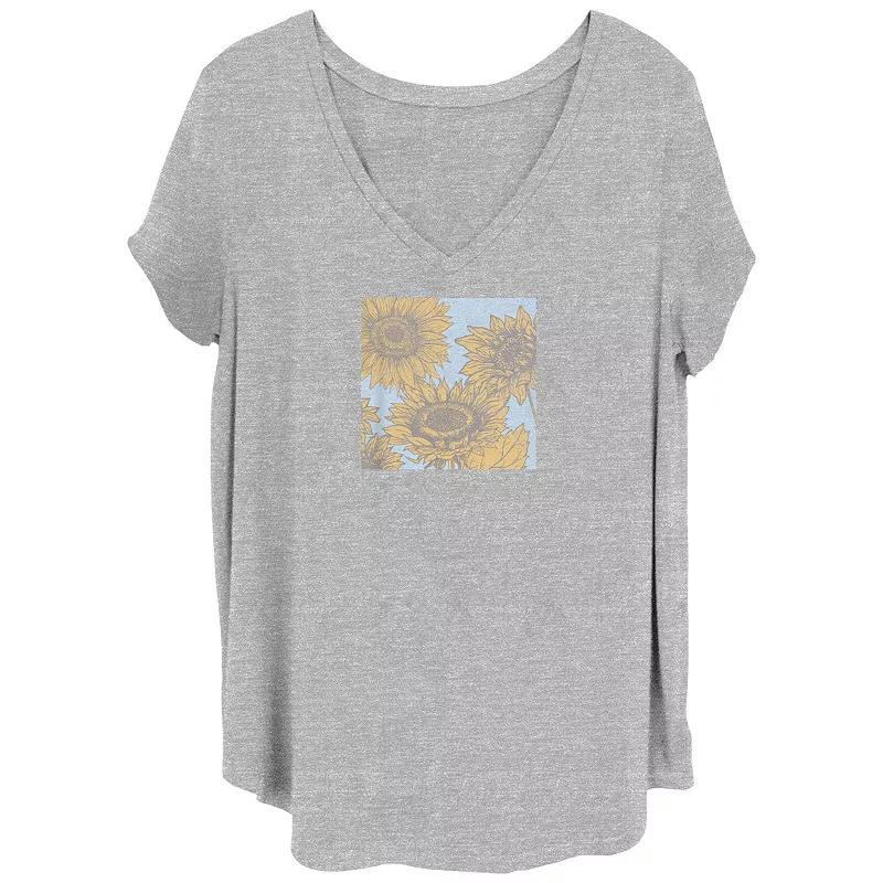 Disneys Minnie Proper Sit Juniors Plus Graphic Tee, Womens Grey Gray Product Image