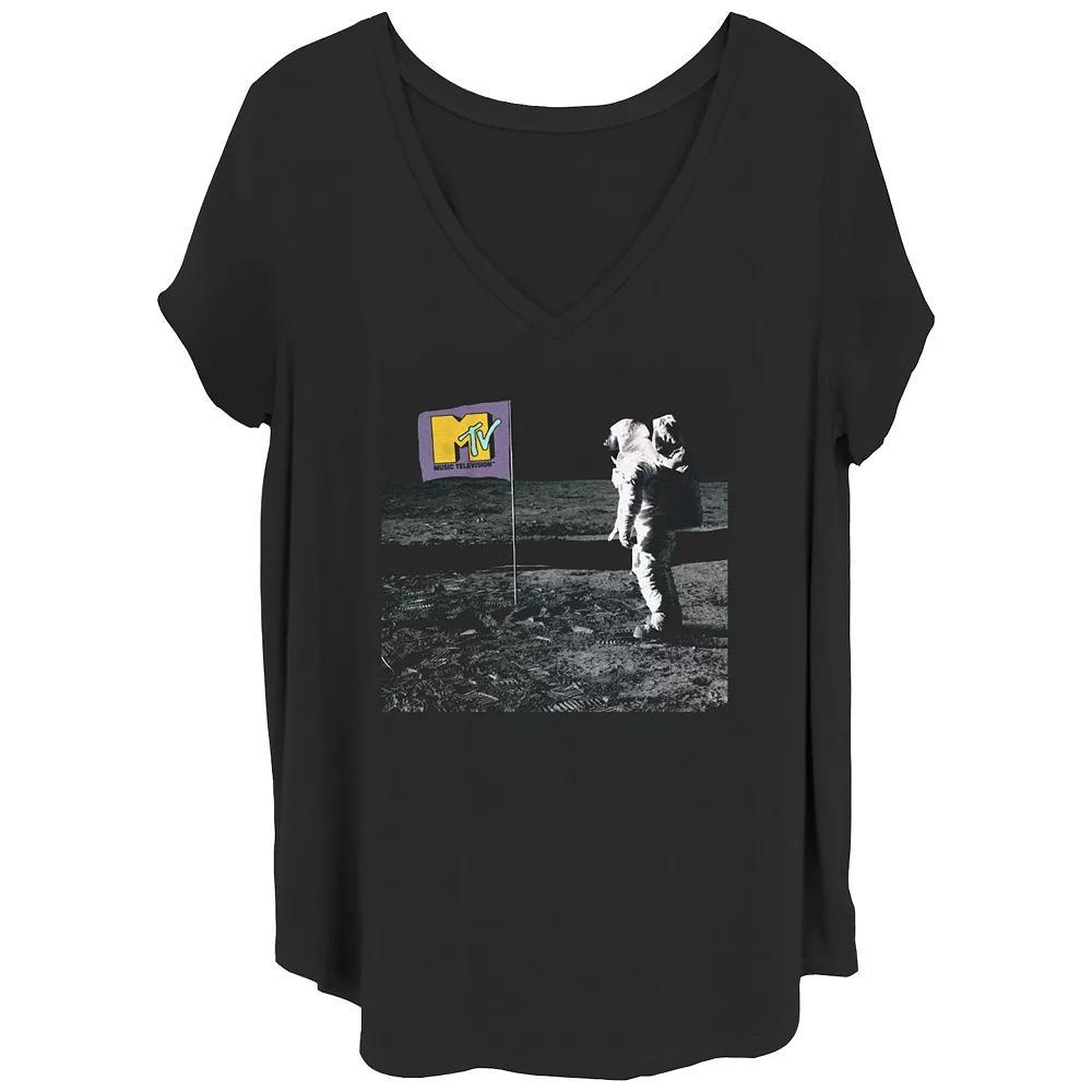 Juniors Plus Desert At Night Not All Who Wander Are Lost V-Neck Graphic Tee, Womens Product Image