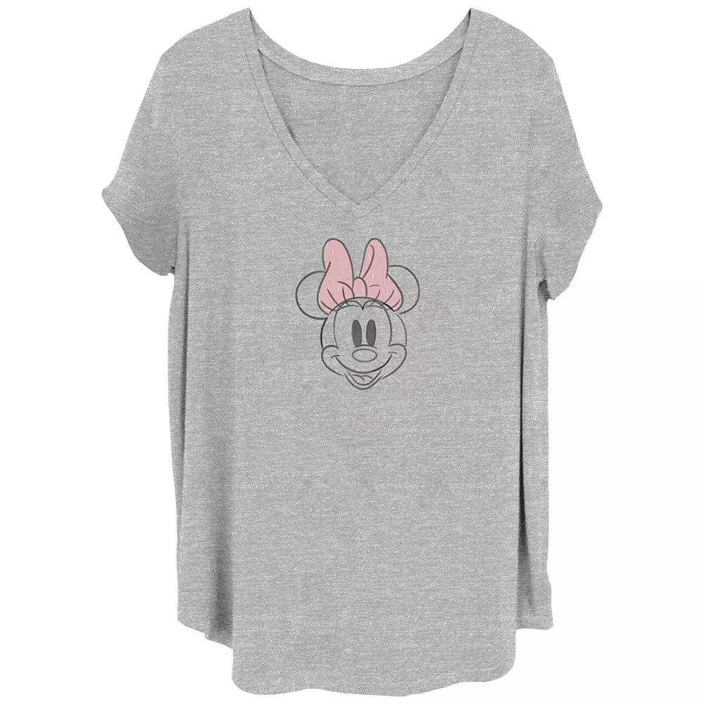 Disney's Minnie Proper Sit Juniors' Plus Graphic Tee, Women's, Size: 1XL, Grey Gray Product Image