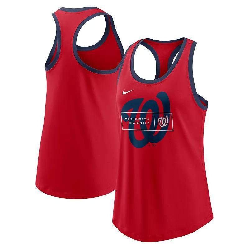 Women's Nike Red Washington Nationals X-Ray Racerback Performance Tank Top, Size: 2XL Product Image