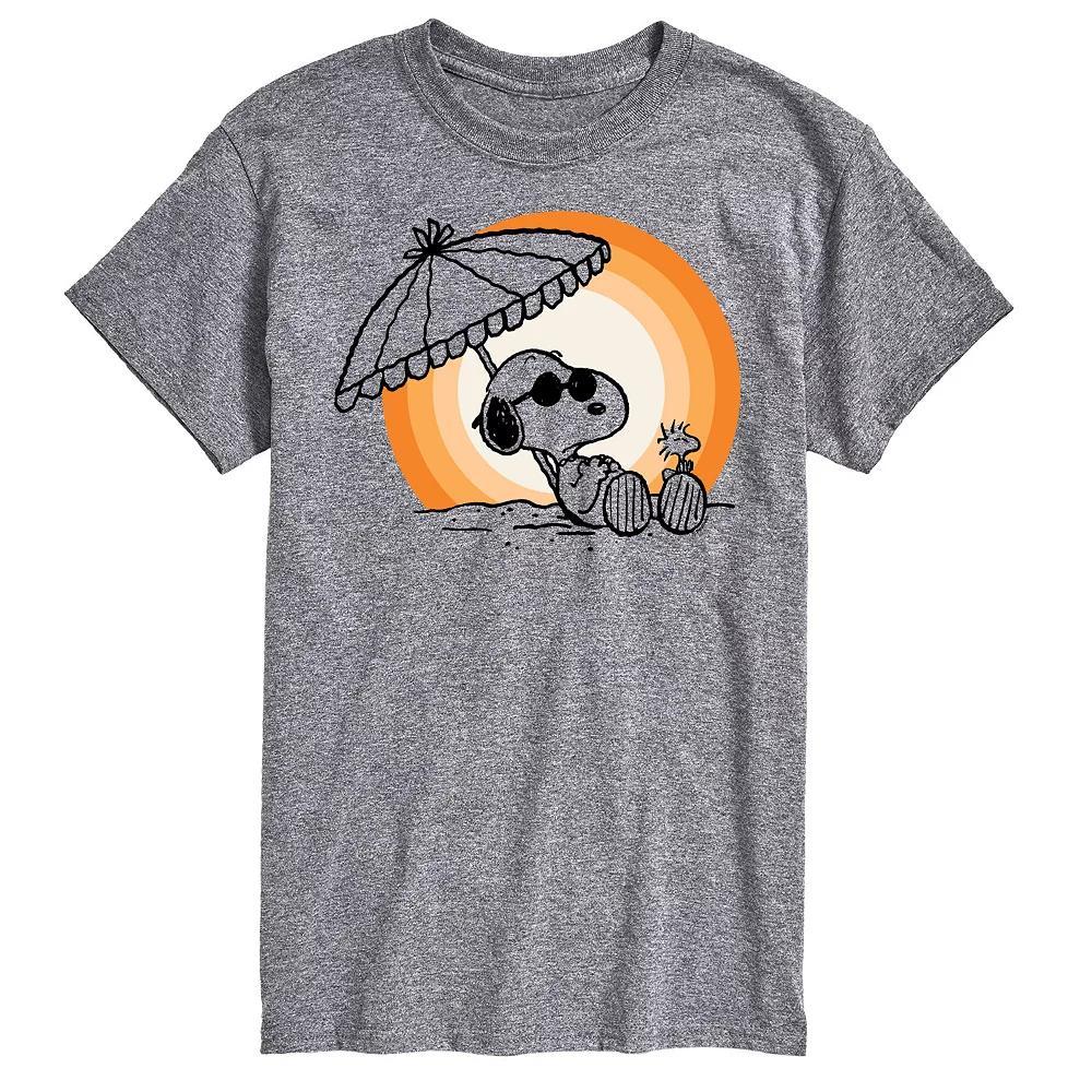 Big & Tall Peanuts Snoopy Sunset Graphic Tee, Men's, Size: 5XB, White Product Image